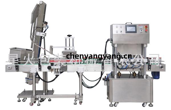 全(quan)自(zi)動(dong)醬料上(shang)蓋真(zhen)空旋蓋生產(chan)線(xian)