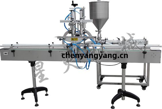 直(zhi)線(xian)式雙(shuang)頭顆粒(li)醬(jiang)料灌(guan)裝(zhuang)機